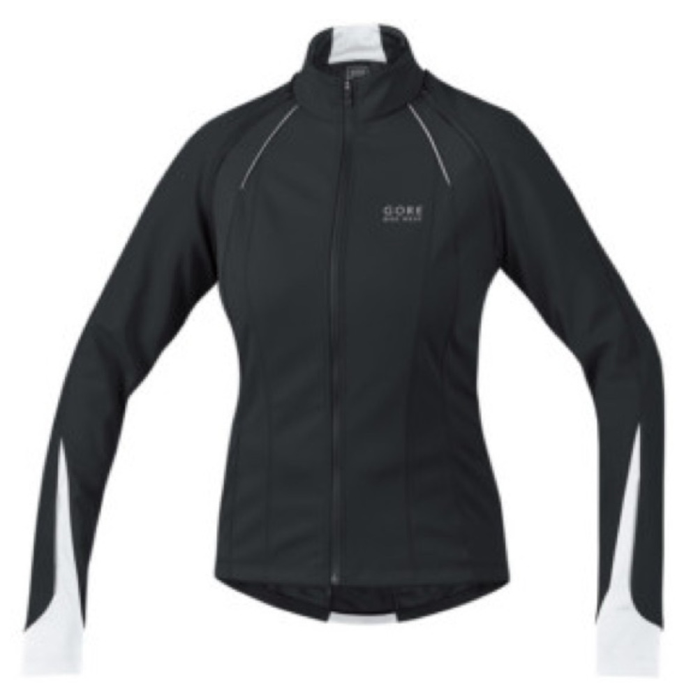 Gore Black and White cycling Jacket women’s - detachable sleeves size small